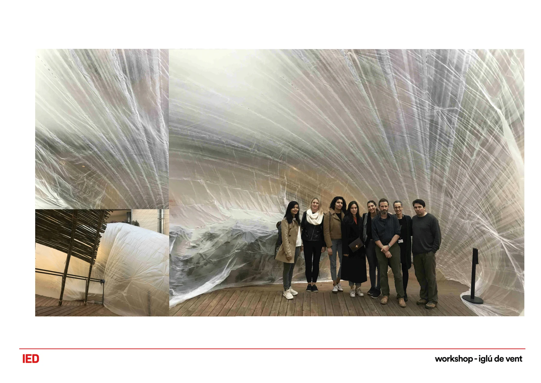 Participants in the Iglú de Vent workshop at IED Barcelona